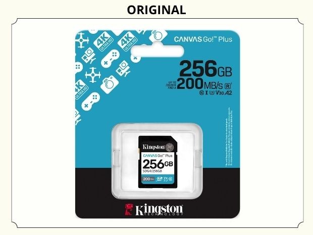 &ua MICRO SD ORIGINAL 256 GB KINGSTON 4K SDCG4 GO PLUS